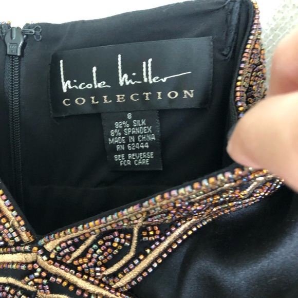 Nicole Miller Little Black Dress LBD Free Shipping - Picture 4 of 5